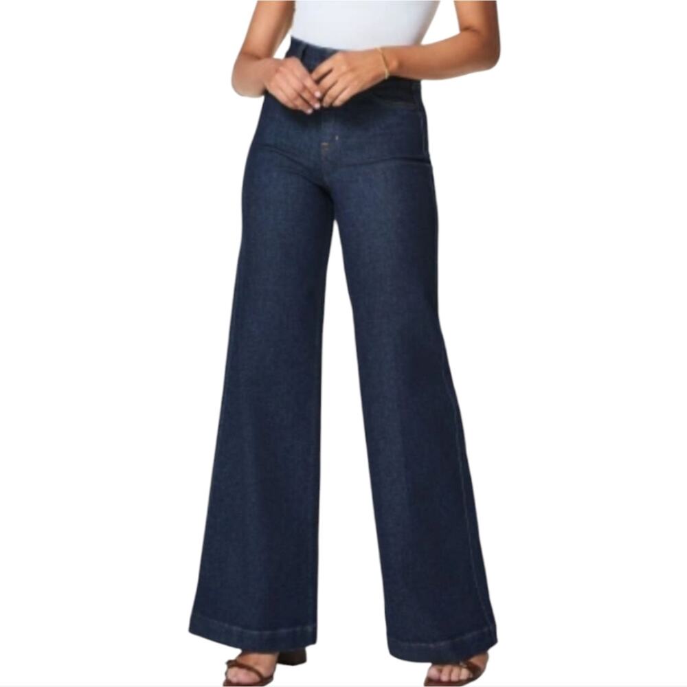 Ann Taylor Loft Women's Blue Wide Leg Retro Wash‎ Jeans Size 8 New